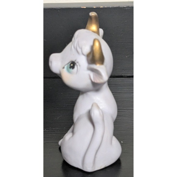 Kelvin's Japanese Purple Sitting‎ Cow Figurine Matte Finish 3 1/2" - Picture 2 of 9